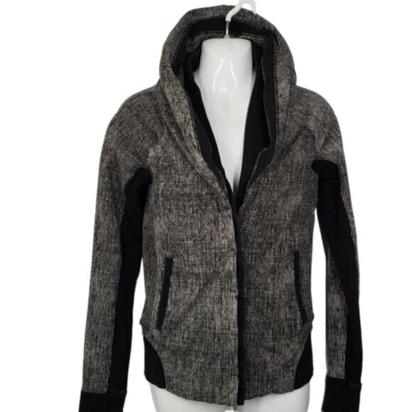 Lululemon To Class Jacket Black Grey Size 4 - Picture 1 of 14
